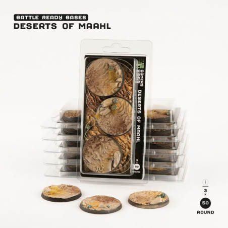 Deserts of Maahl Bases, Round 50mm (x3)