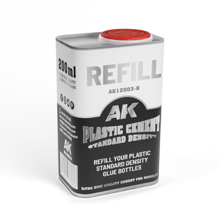 250 ML. REFILL PLASTIC CEMENT STANDARD DENSITY - AK