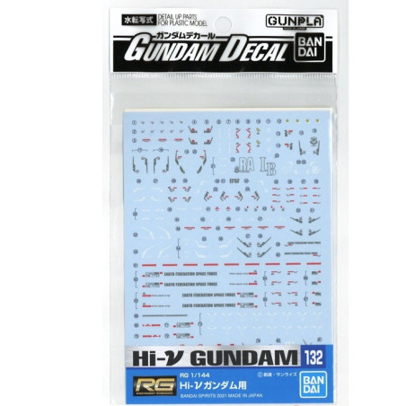 GUNDAM GUNPLA DECAL RG 1/144 132 HI-NU GUNDAM