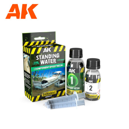 RESIN STAGNANT WATER COMPONENTS EPOXY RESIN 180ML - AK