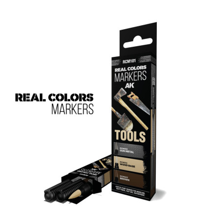 TOOLS - SET 3 REAL COLORS MARKERS - AK