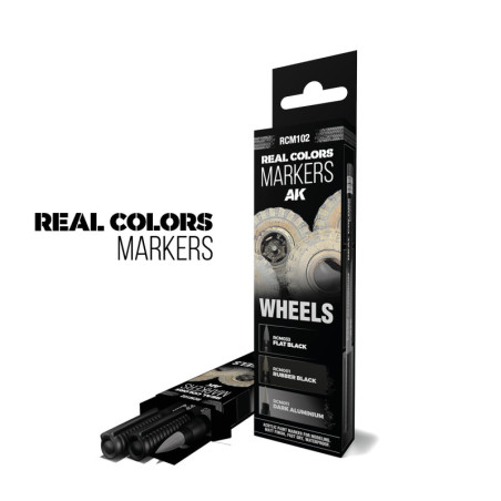 WHEELS - SET 3 REAL COLORS MARKERS - AK