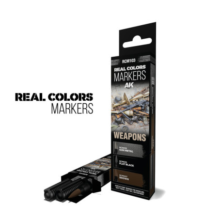 WEAPONS - SET 3 REAL COLORS MARKERS - AK