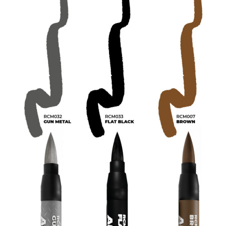 WEAPONS - SET 3 REAL COLORS MARKERS - AK