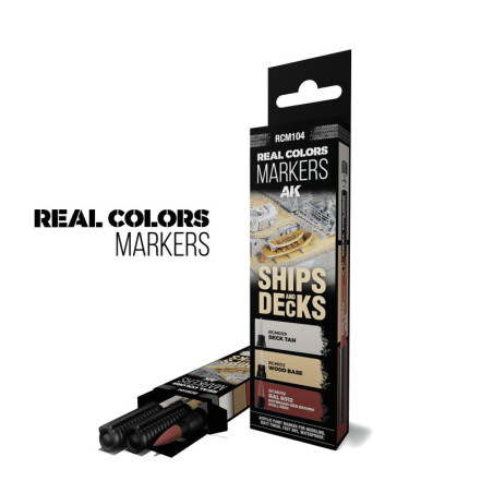 SHIPS & DECKS - SET 3 REAL COLORS MARKERS - AK