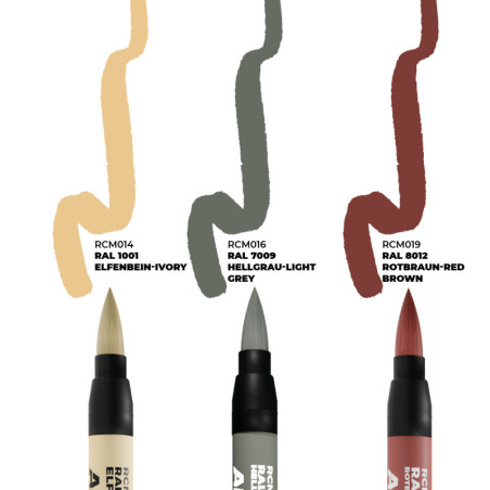 GERMAN TANKS INTERIOR COLORS - SET 3 REAL COLORS MARKERS - AK