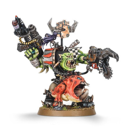BOSS DE GUERRE ORK AVEC SQUIG D'ATTAK