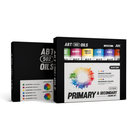 PRIMARY & SECONDARY COLORS SET - ABT 502 OILS - AK