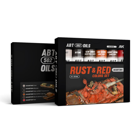 ABT304 - Oil - RUST AND RED COLORS SET