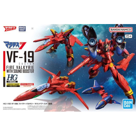 Macross Hg 1/100 Vf-19 Custom Fire Valkyrie With Sound Booster