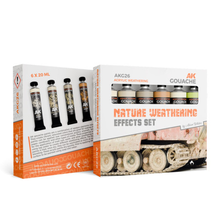 NATURE WEATHERING EFFECTS SET - AK GOUACHES - AK