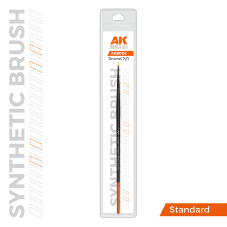 AK SYNTHETIC BRUSH - ROUND 2/0 - AK