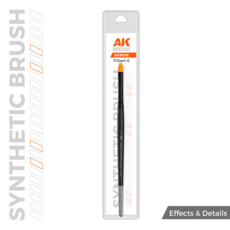 AK SYNTHETIC BRUSH - FILBERT 6 - AK