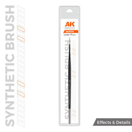 AK SYNTHETIC BRUSH - LINER 17mm - AK