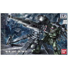 Gundam Gunpla HG 1/144 Zaku II + Big Gun Set Thunderbolt Ver
