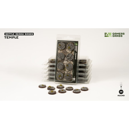 Temple Bases Round 28mm (x8)