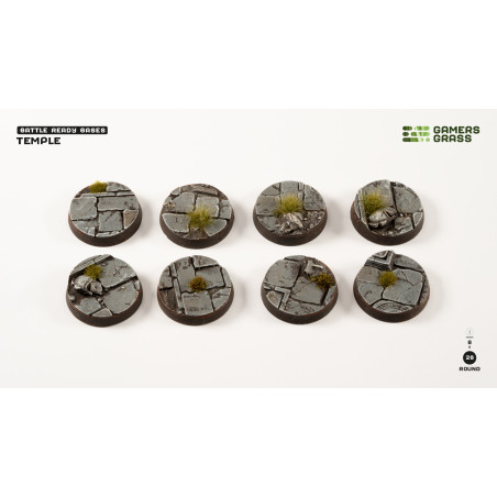 Temple Bases Round 28mm (x8)
