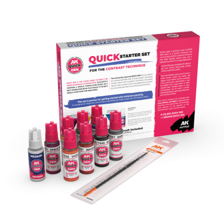 QUICK STARTER SET (8 QUICK GEN + 1 MEDIUM + 1 BRUSH)