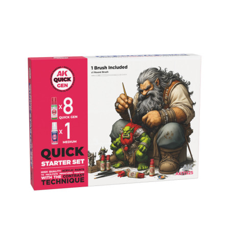 QUICK STARTER SET (8 QUICK GEN + 1 MEDIUM + 1 BRUSH)