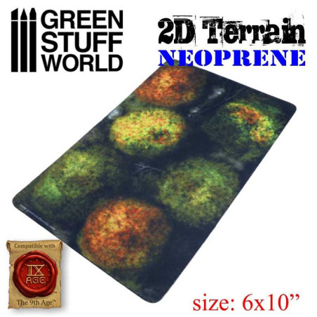 Terrain Neoprene 2D - Forêt avec 6 arbres