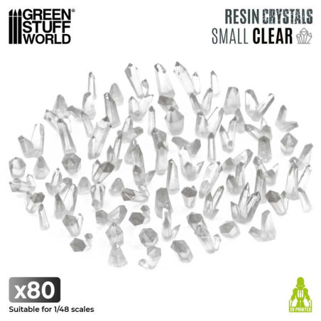 Cristaux de Résine transparents colorables - Petit x80