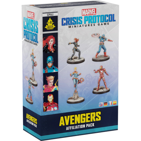 Marvel Crisis Protocol : Pack d'Affiliation Avengers (Multilingue)