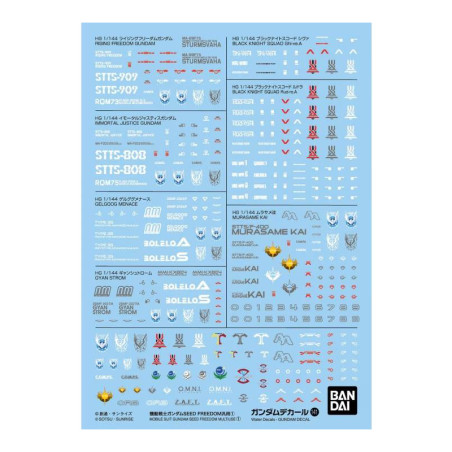 Gundam Gunpla Decal 141 Mobile Suit Gundam Seed Freedom Multiuse V1