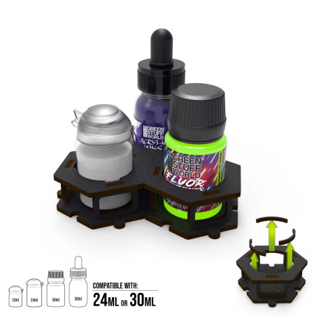Support pour pots de peinture x3