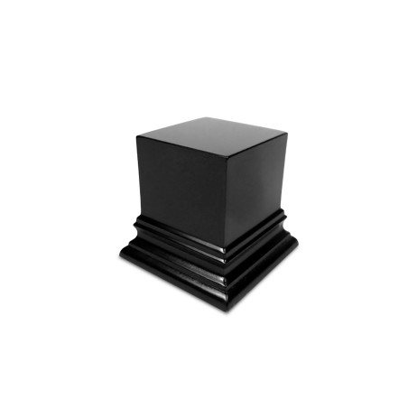 Socle de présentation en bois Carré 4x4 cm - Noir