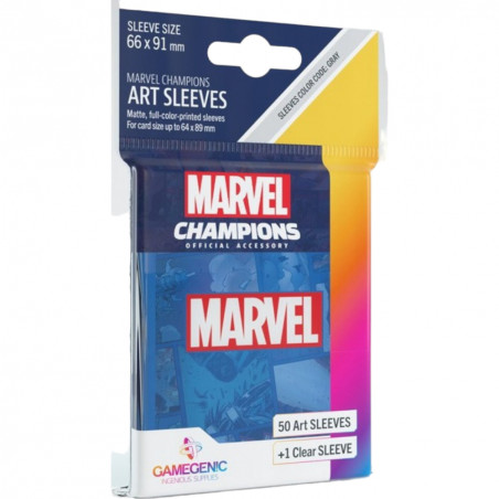 Marvel Champions - Sleeves (50+1) - Marvel Bleu