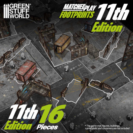 Gabarit Ruine basiques 11e édition pour Wh40k compatibles