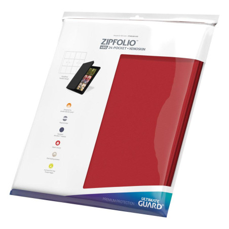 Ultimate Guard - Zipfolio 480 24-Pocket Xenoskin - Rouge