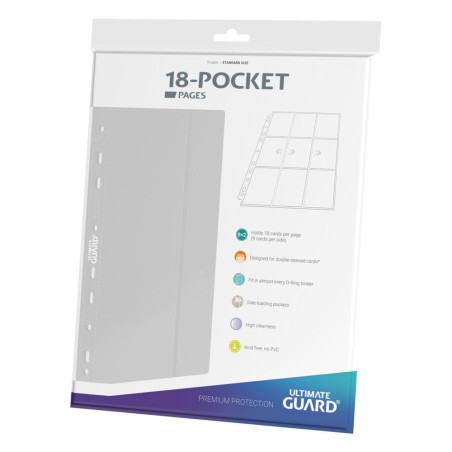 Ultimate Guard - 18-Pocket Pages Side-Loading (10) - Blanc