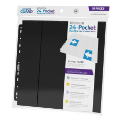 Ultimate Guard - 24-Pocket QuadRow Pages Side-Loading (10) - Noir