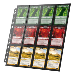 Ultimate Guard - 24-Pocket QuadRow Pages Side-Loading (10) - Noir