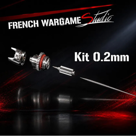 Kit 0,2mm (buse + aiguille + tête) pour Aerographe French Wargame Studio