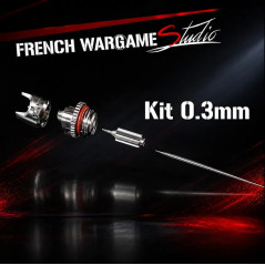 Kit 0,3mm (buse + aiguille + tête) pour Aerographe French Wargame Studio