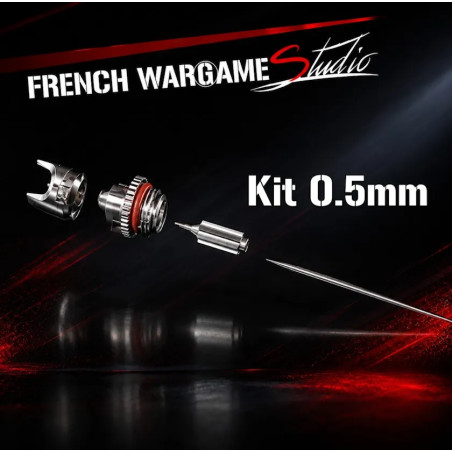 Kit 0,5mm (buse + aiguille + tête) pour Aerographe French Wargame Studio