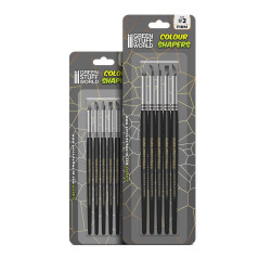 Pinceau Silicone - Colour Shapers TAILLE 0 et 2 - 10 pinceaux - NOIR FERME