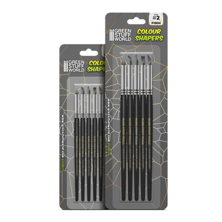 Pinceau Silicone - Colour Shapers TAILLE 0 et 2 - 10 pinceaux - NOIR FERME