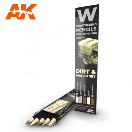 WATERCOLOR PENCIL SET SPLASHES, DIRT AND - AK