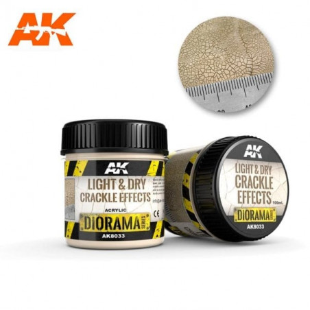 LIGHT & DRY CRACKLE EFFECTS - 100ml (Acrylic) - AK