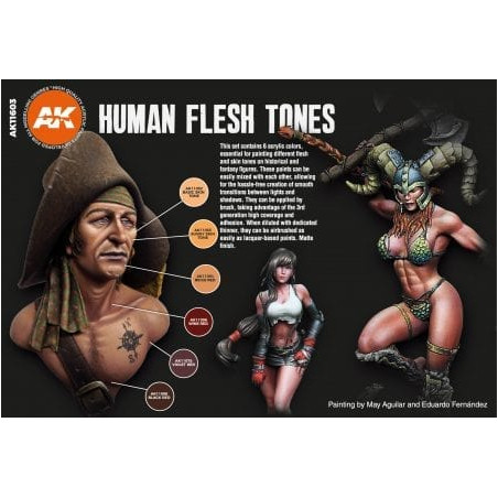 HUMAN FLESH TONES COLORS SET - AK